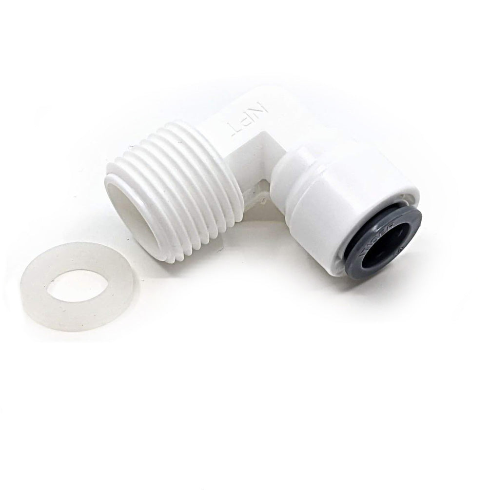 Adaptateur en L pour tuyau 3/8" avec filetage 1/2"