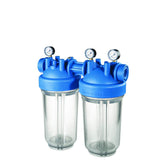 Boîtier de filtre double haute performance DP BIG M 10 DUO 1" IN TS avec manomètre
