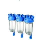 DP BIG S 10 TRIO 1" IN TS Hochleistungs-Filtergehäuse 1 Zoll Gewinde Ablasshahn 