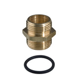 DN 3/4"  2 x Mamelon double en laiton hexagonal 3/4" filetage mâle - avec joint torique