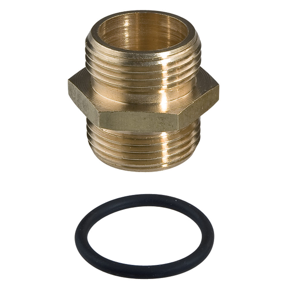 2 x DN 1" Double mamelon en laiton hexagonal 1" filetage mâle - avec joint torique