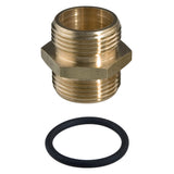 2 x DN 1" double manchon laiton hexagonal 1" pouce filetage extérieur - avec joint torique