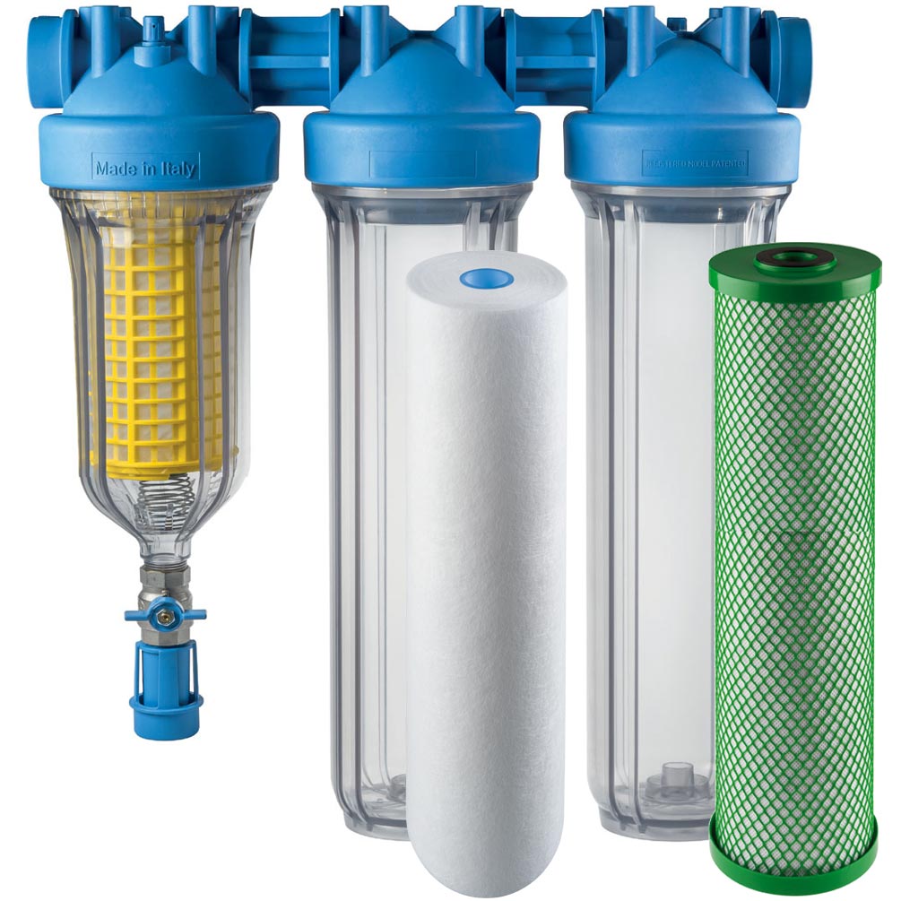 HYDRA BIG TRIO Scalemaster 1” - 20 Zoll filtre à eau anti-calcaire