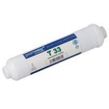 Post-filtre à charbon actif en ligne T33 CARBON pour systèmes d'osmose inverse
