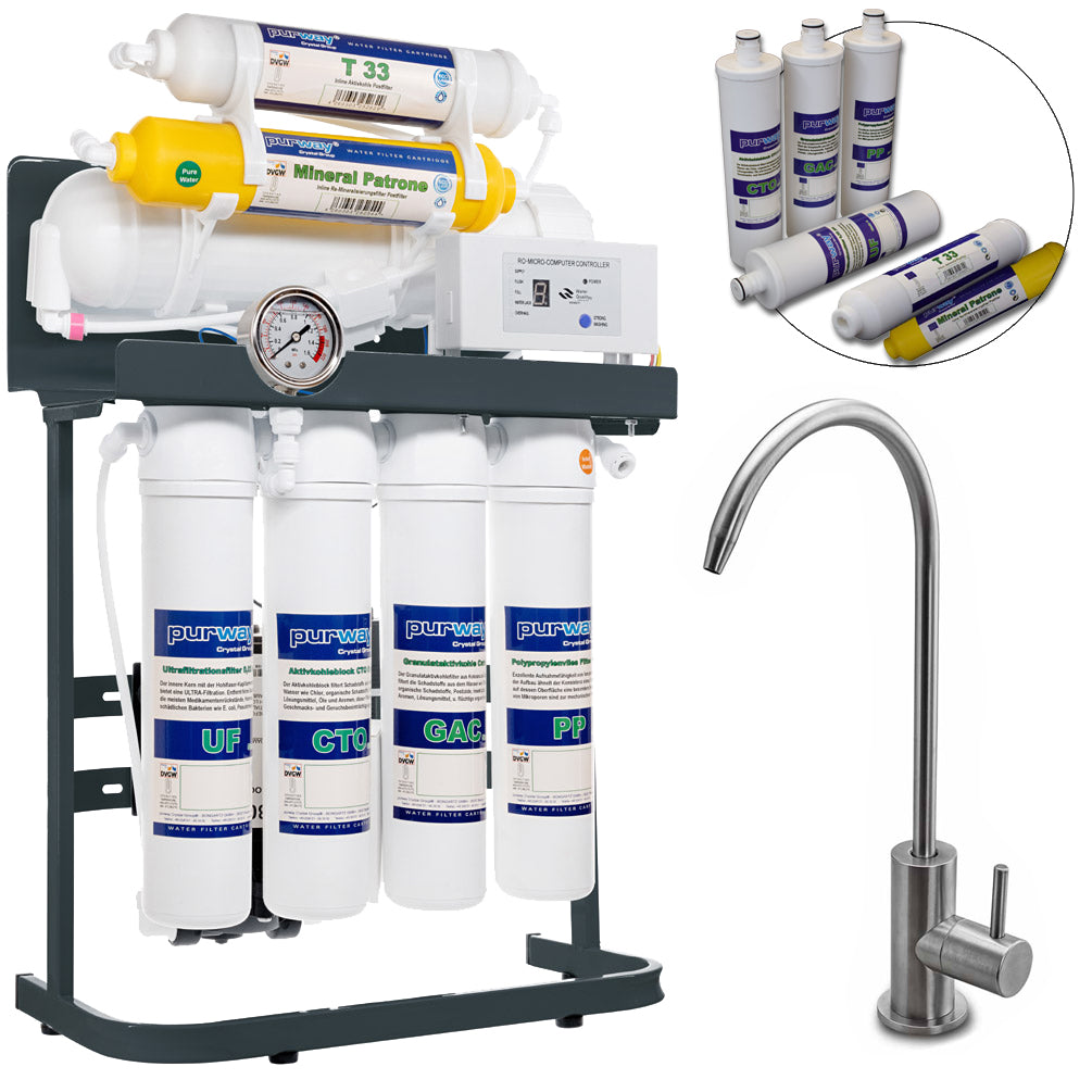 Système d’osmose inverse PUR Booster Quick 7 étapes 400 GPD